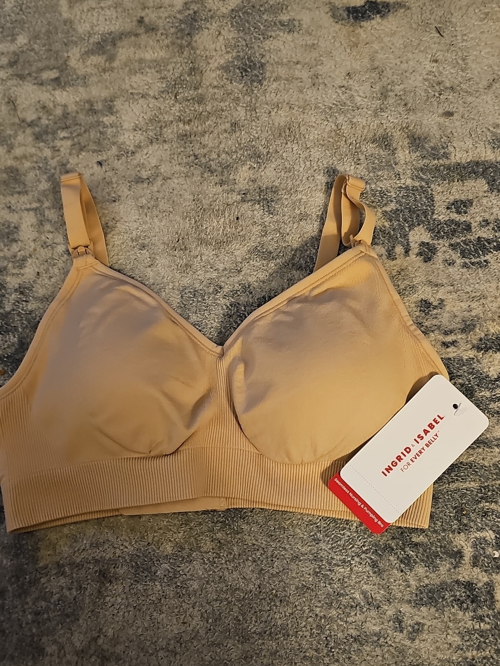 Ingrid & Isabel Seamless Maternity/Nursing Bra - Tan